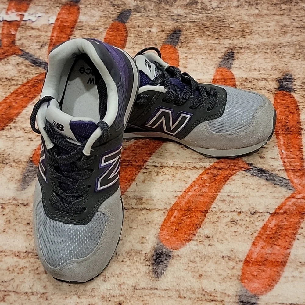 Girls 574 shadow logo lace up sneaker - Picture 4 of 8